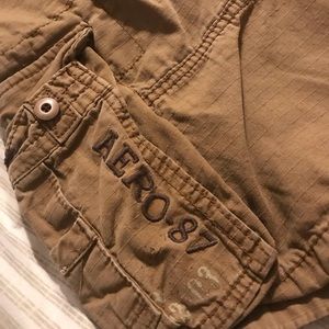 Tan cargo shorts
